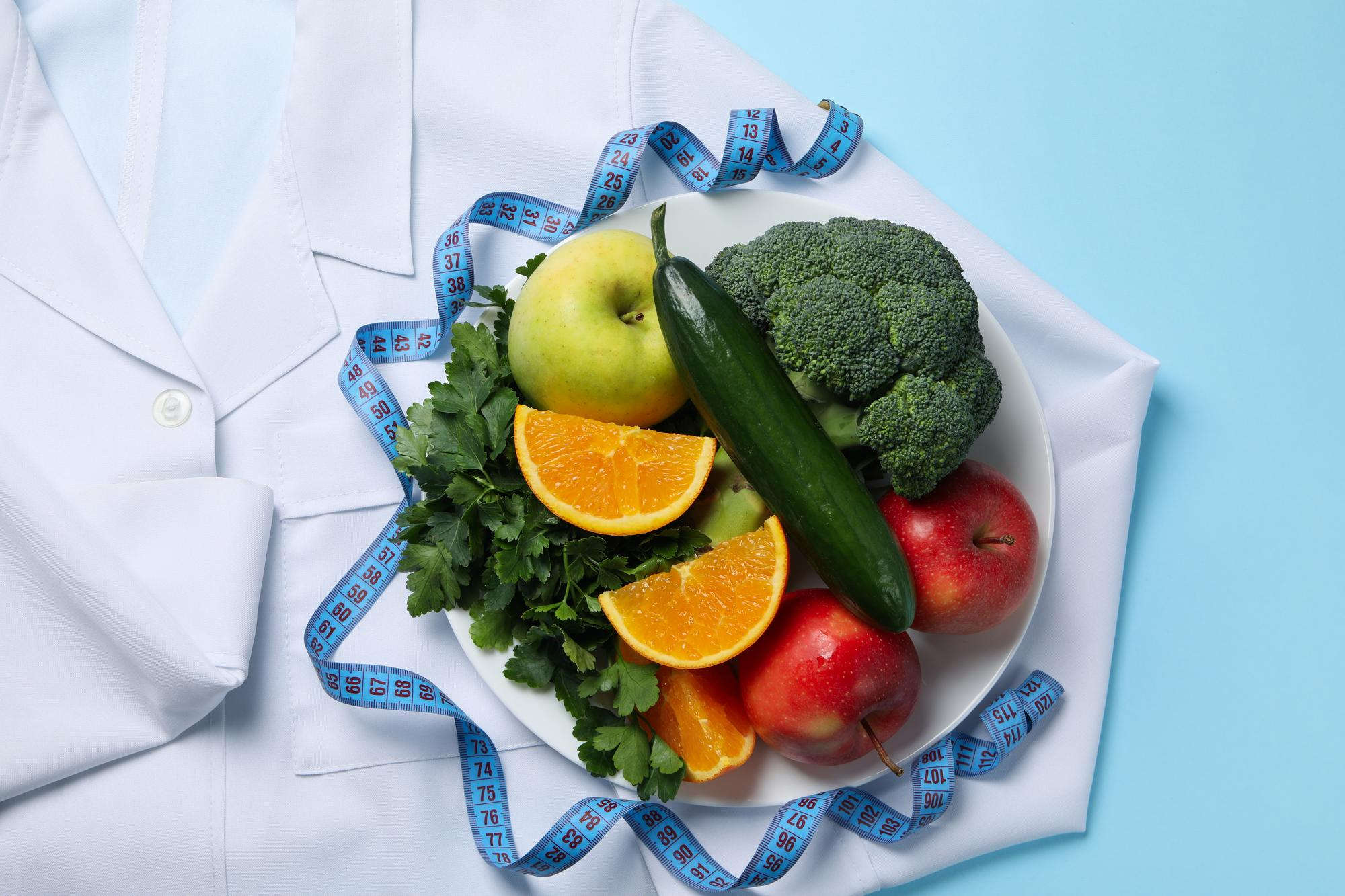 A balanced plate divided into colourful everyday food groups